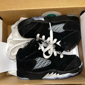 Jordan Kids Black and White Sneakers